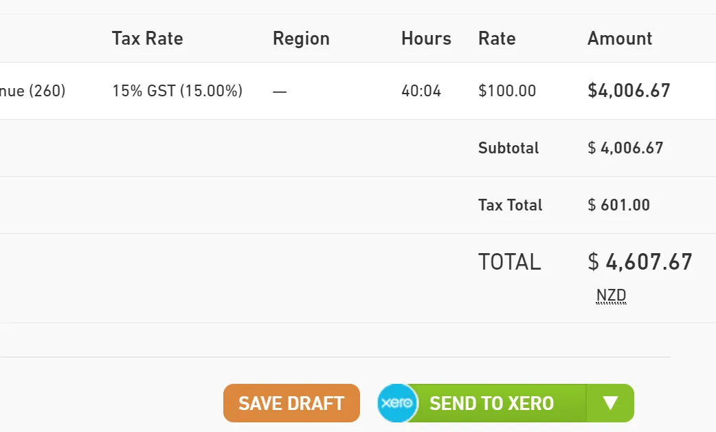 Billing and invoicing