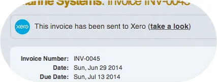 Sending an invoice to Xero from MinuteDock